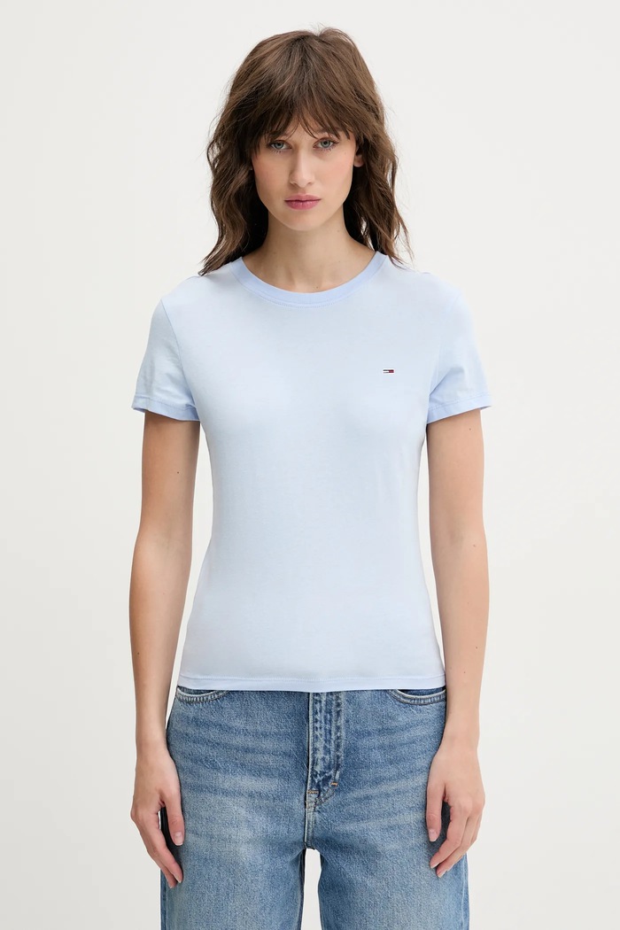 Tommy Jeans pamut póló 2 db pamut kék DW0DW21366