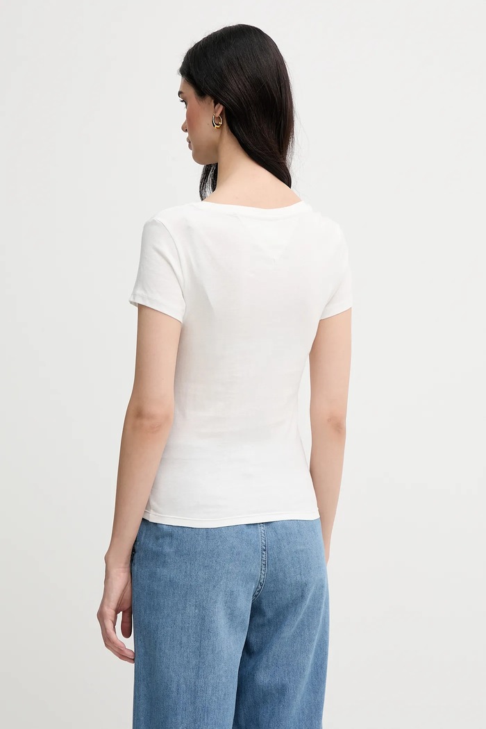 Bavlnené tričko Tommy Jeans 2-pak čierna DW0DW21367
