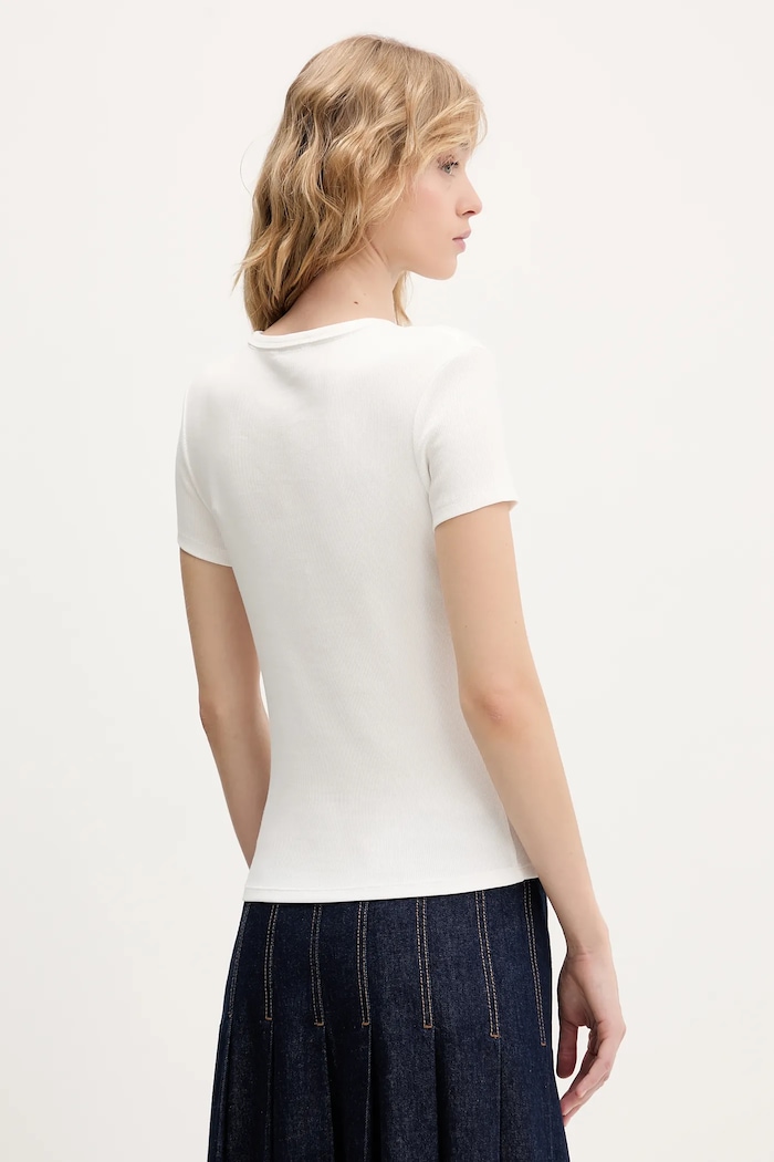 Tommy Jeans basic tričko dámske bavlnené s elastanom 2-pack tmavomodrá DW0DW21430