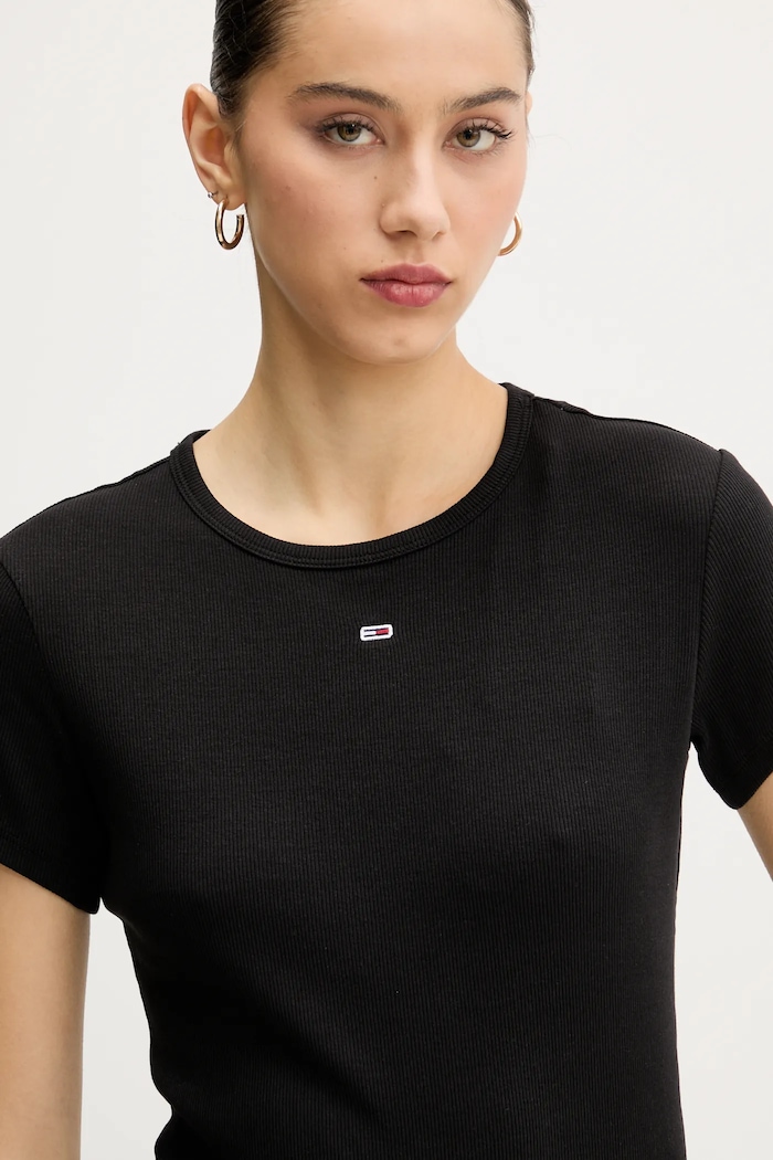 Tommy Jeans basic tričko dámske bavlnené s elastanom 2-pak DW0DW21430