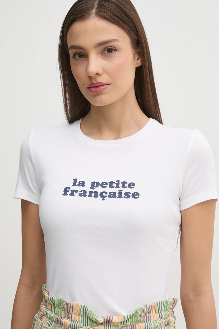 Pamučna majica La Petite Française LPF bijela PFLPF