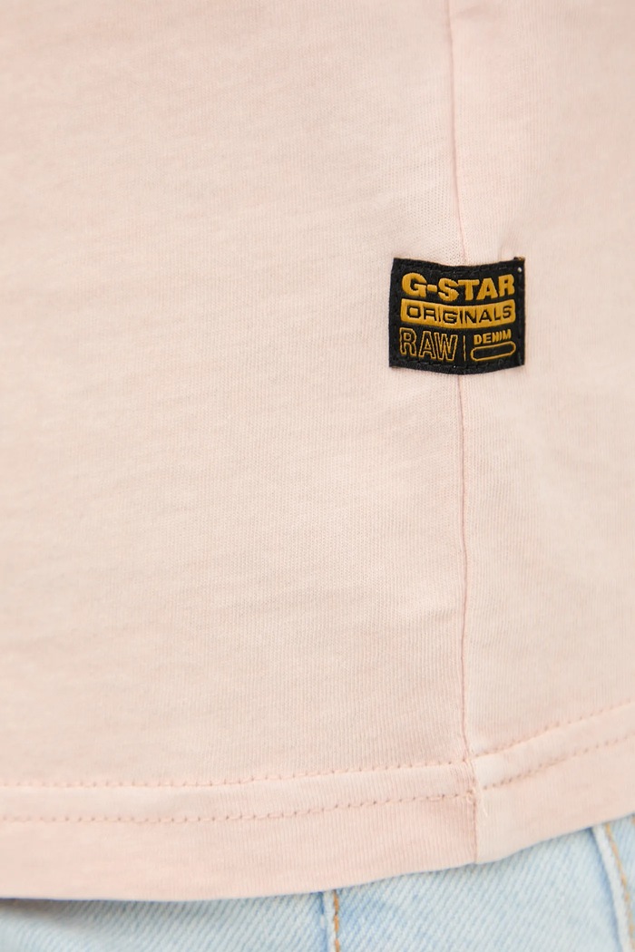 Βαμβακερό μπλουζάκι G-Star Raw D24499.B059 μπεζ