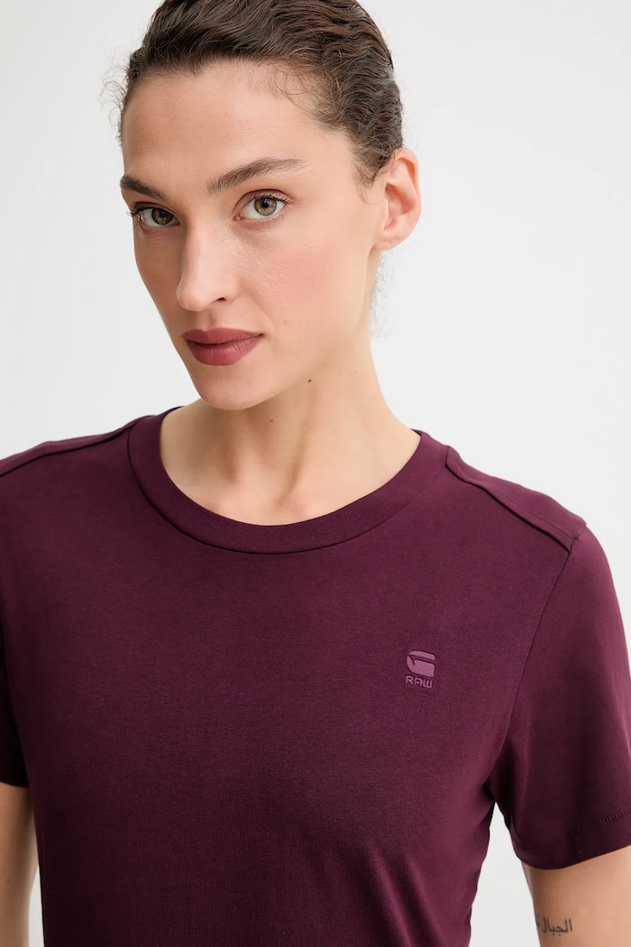 Pamučna majica G-Star Raw bordo D26062.336