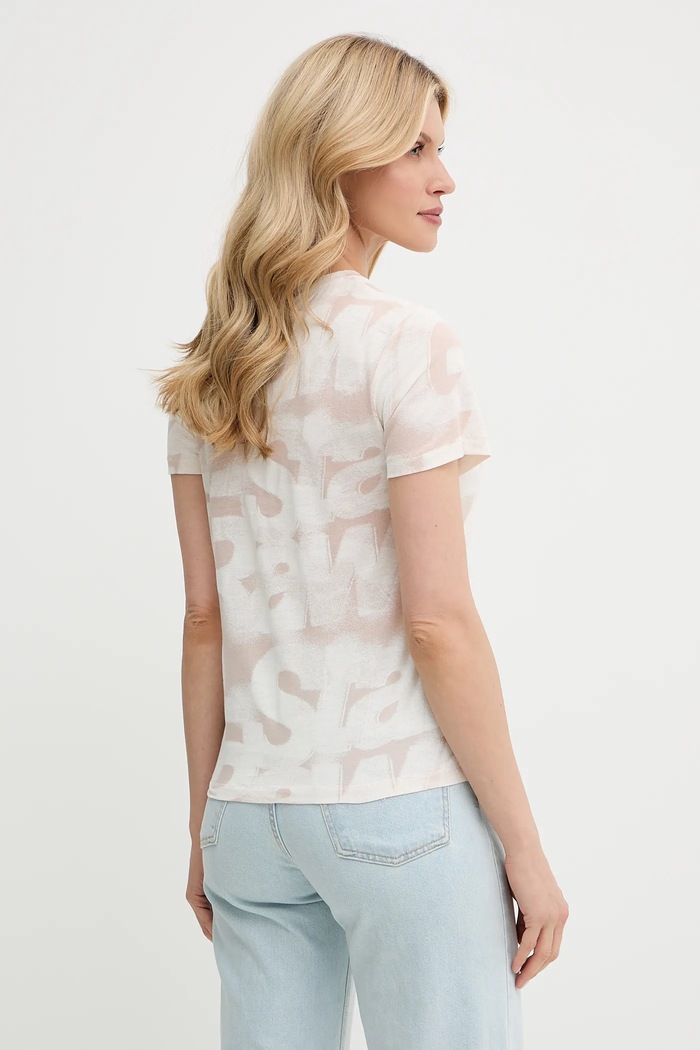 Дрехи Памучна тениска G-Star Raw D26066.C565 бежов