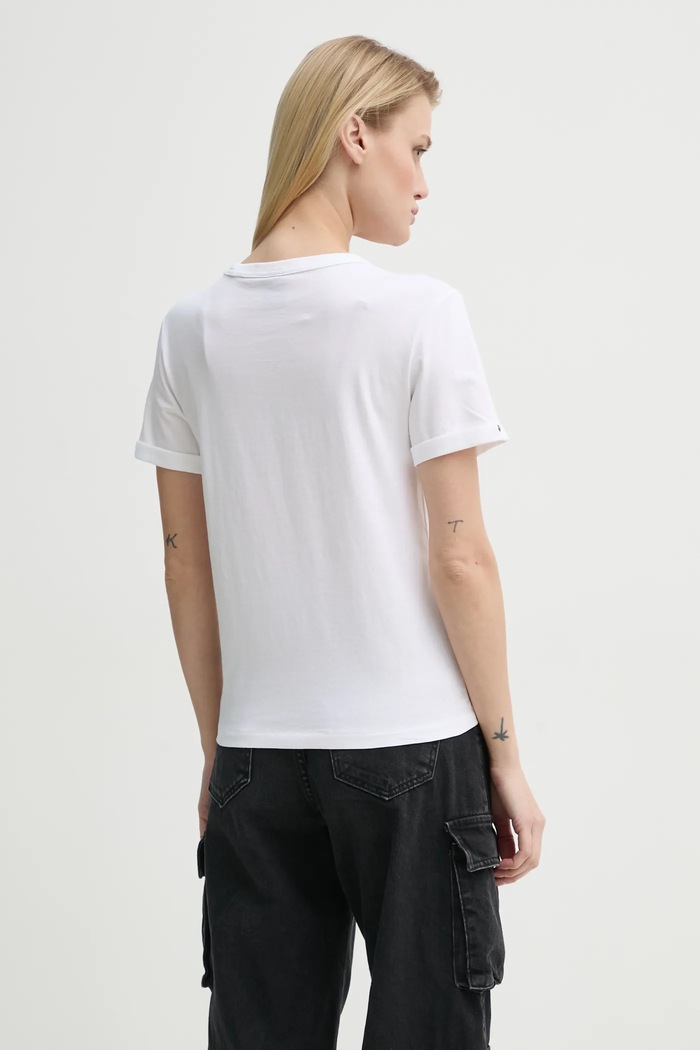 Odzież G-Star t-shirt bawełniany D26069.D975 biały