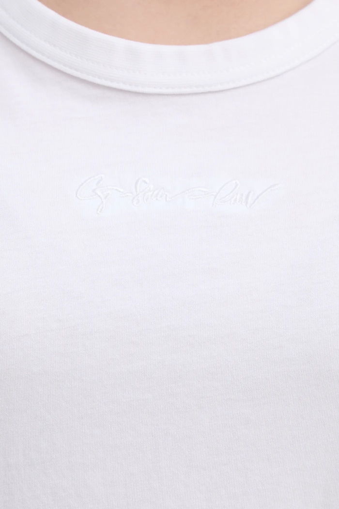 G-Star t-shirt bawełniany D26069.D975 biały