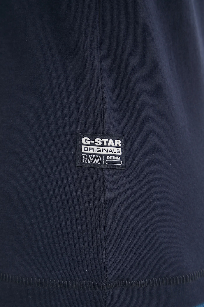 Bavlnené tričko G-Star D26069.D975 tmavomodrá