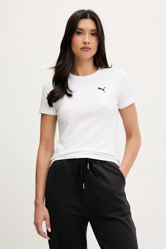 Majica kratkih rukava Puma bez uzorka bijela 629742