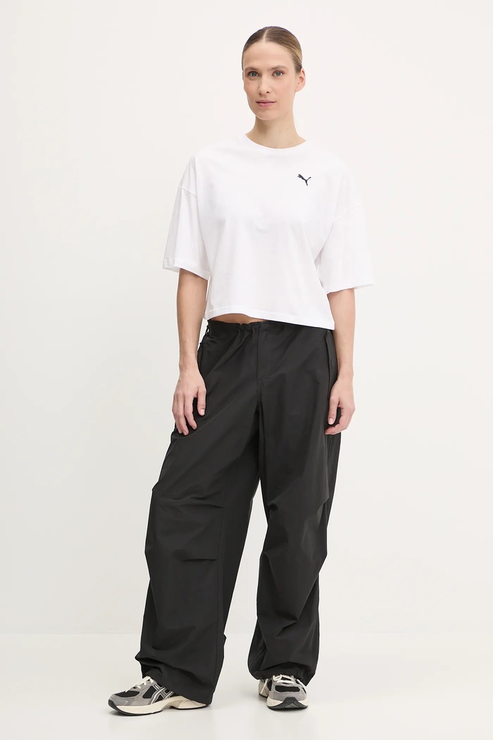 Puma Bavlněné tričko Puma 629743 bílá SS25