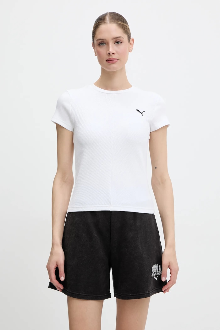Puma t-shirt z elastanem biały 629766