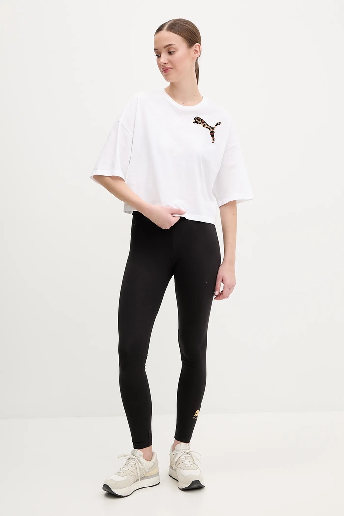 Puma Bavlněné tričko Puma 632337 bílá SS25