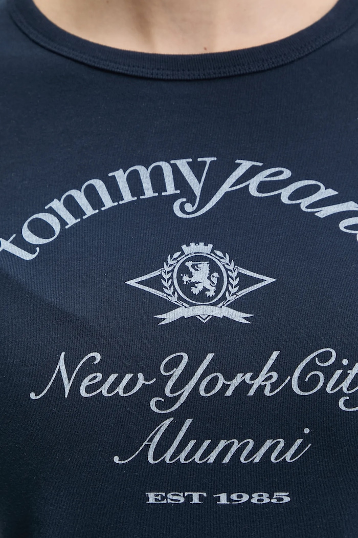 Pamučna majica Tommy Jeans DW0DW20323 mornarsko plava