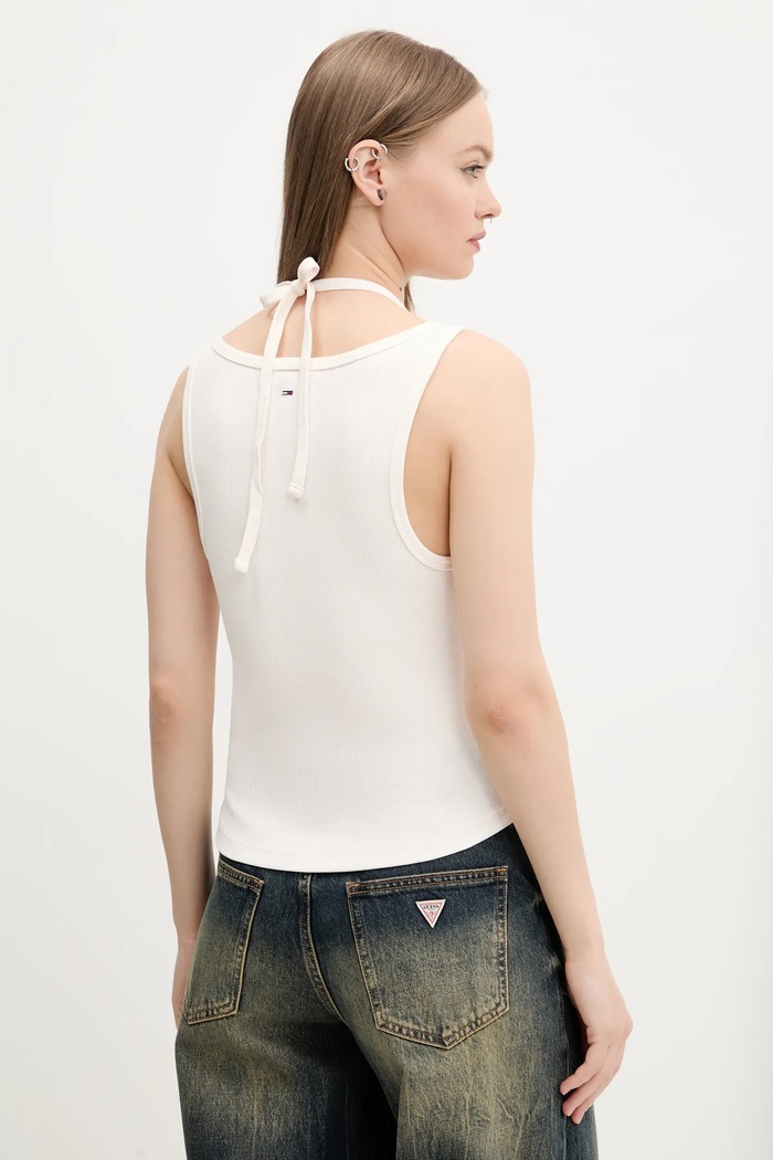 Oblečenie Top Tommy Jeans DW0DW20325 béžová
