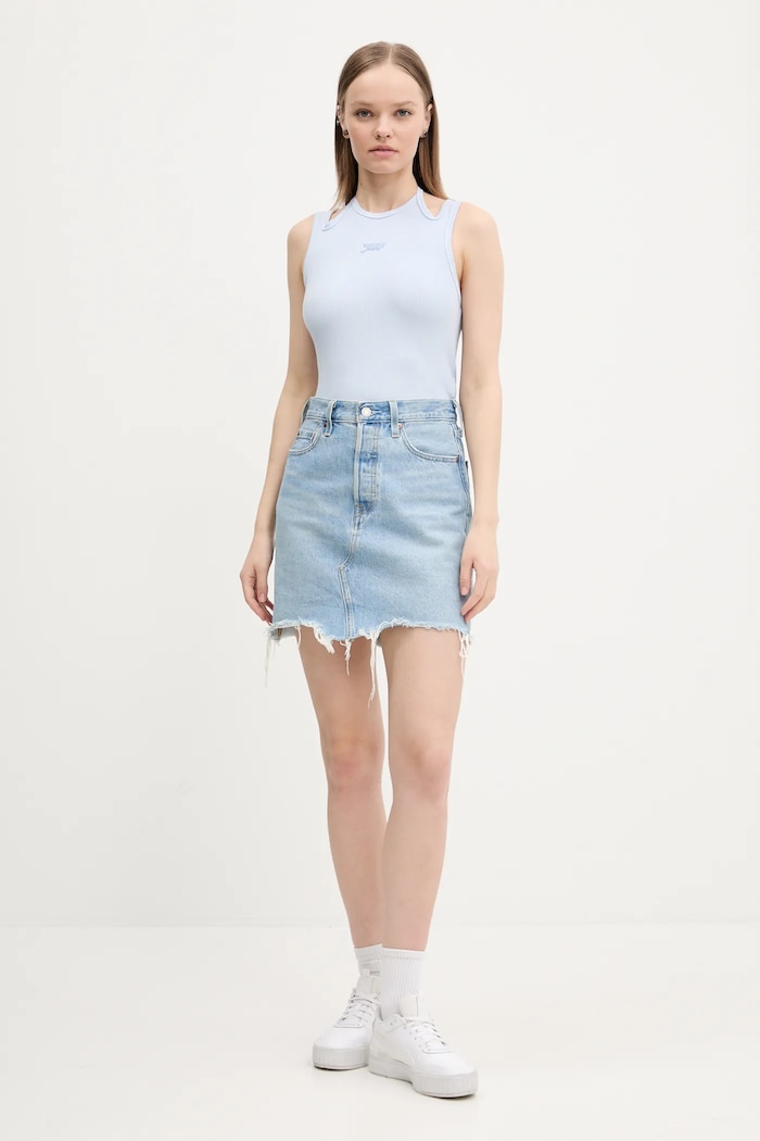 Tommy Jeans top DW0DW20325 albastru SS25