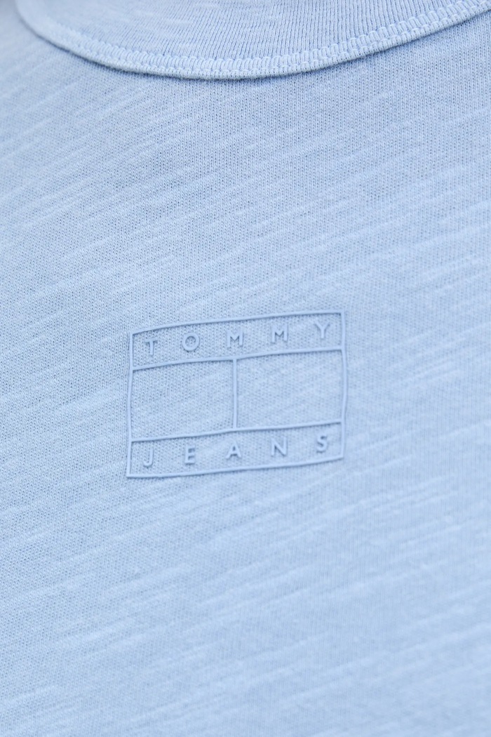 Bavlnené tričko Tommy Jeans DW0DW20329 modrá