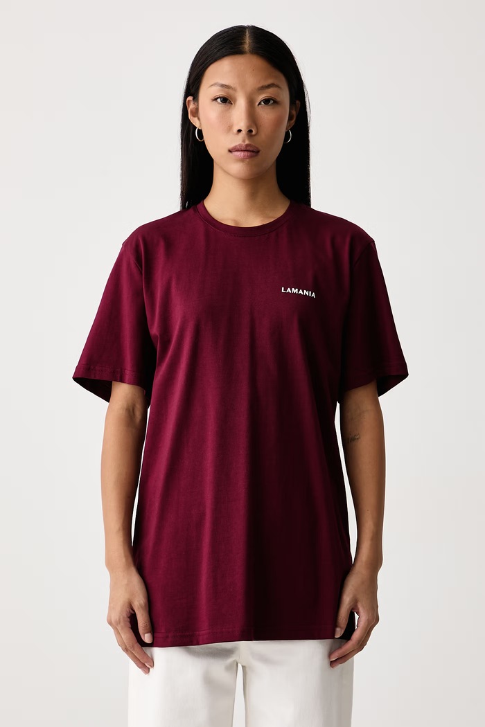 La Mania Tricou pentru femei din bumbac burgundia BONI.3