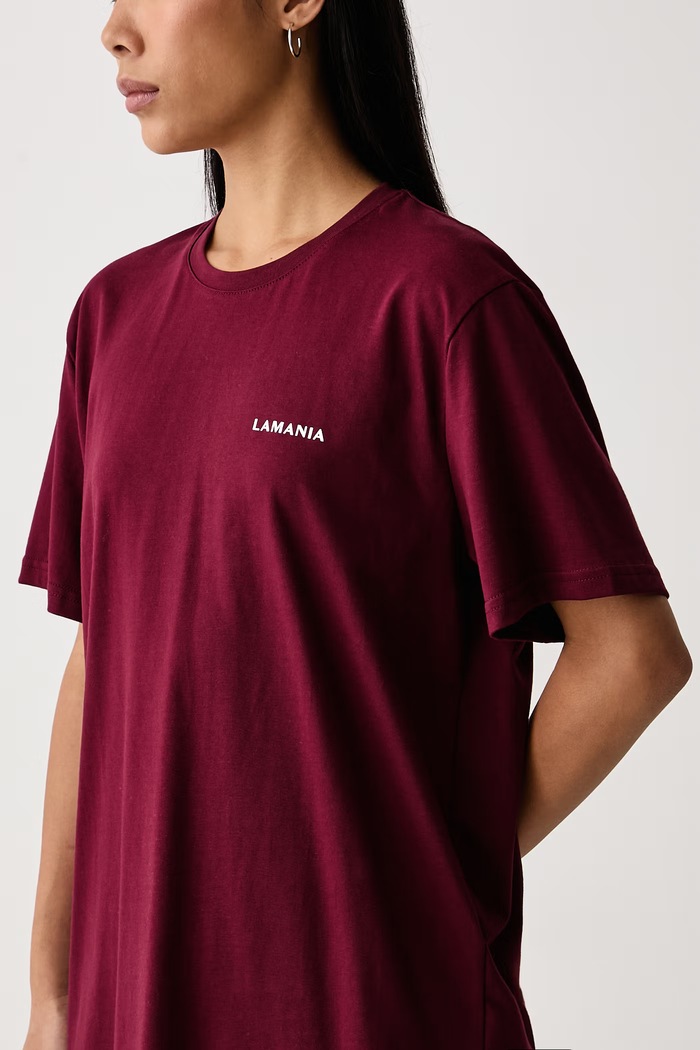 Tricou pentru femei din bumbac La Mania BONI.3 burgundia