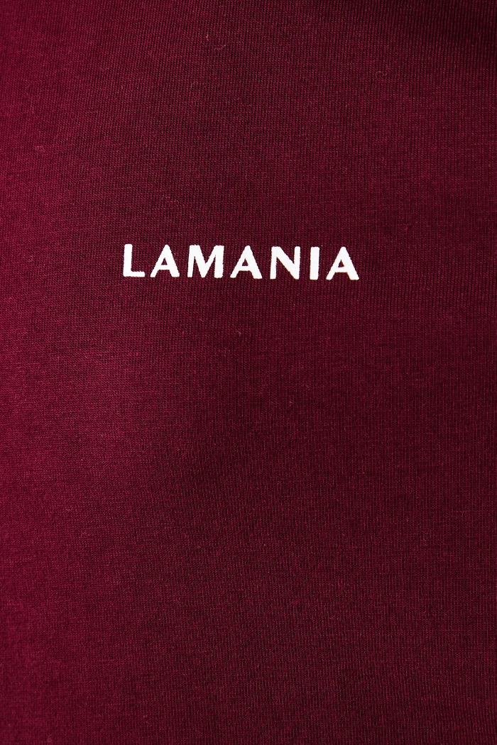 Tricou pentru femei din bumbac La Mania burgundia BONI.3