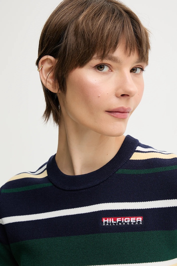 Tričko Tommy Hilfiger SAILING tmavomodrá WW0WW45596