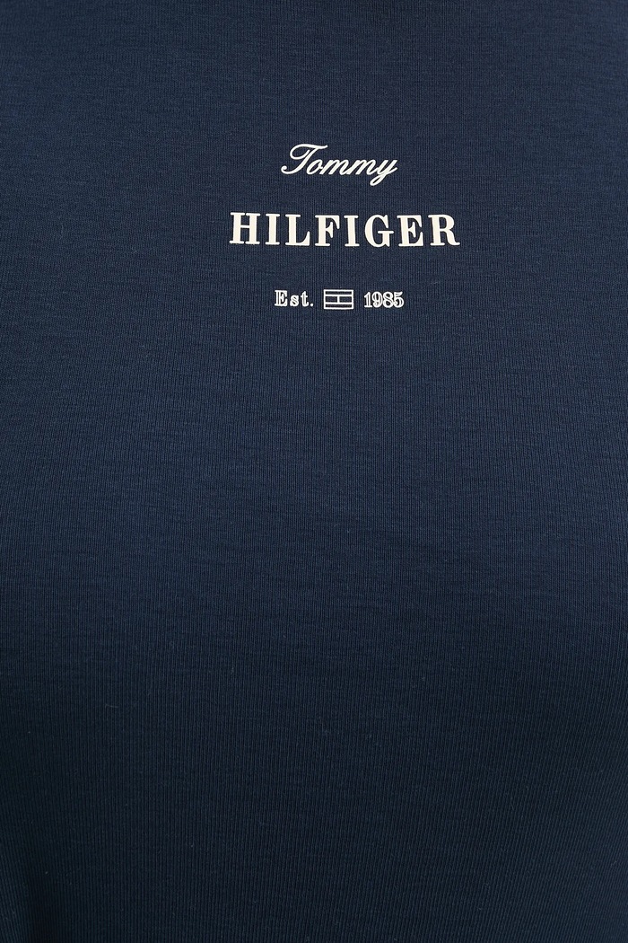 Памучен топ Tommy Hilfiger WW0WW44573 тъмносин