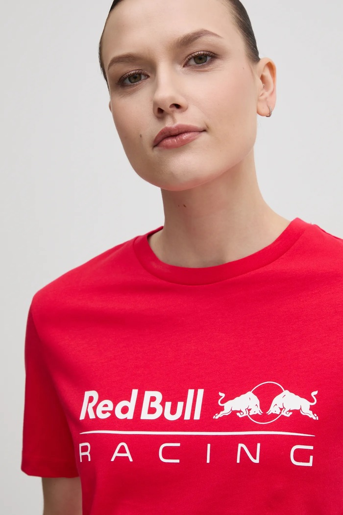 Bavlněné tričko Red Bull Racing x Pepe Jeans STANDARD FIT TEE červená RL500004