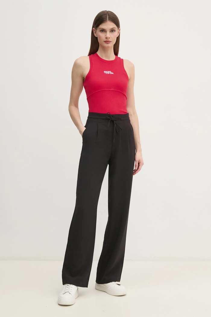 Red Bull Racing x Pepe Jeans top LOGO RIB TANK RL500011 rosso SS25