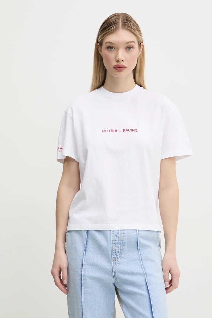 Oblečení Bavlněné tričko Red Bull Racing x Pepe Jeans CLUB TEE 2 RL500012 bílá