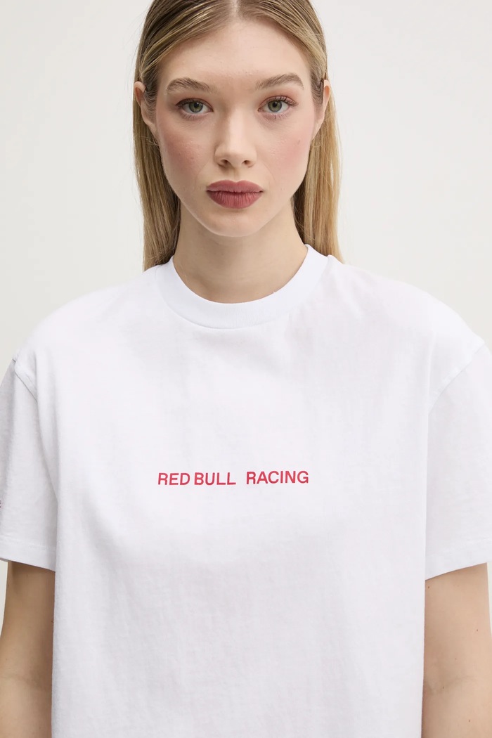 Bavlněné tričko Red Bull Racing x Pepe Jeans CLUB TEE 2 bílá RL500012