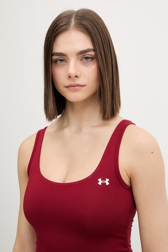 Under Armour crop top pentru femei burgundia 6007656