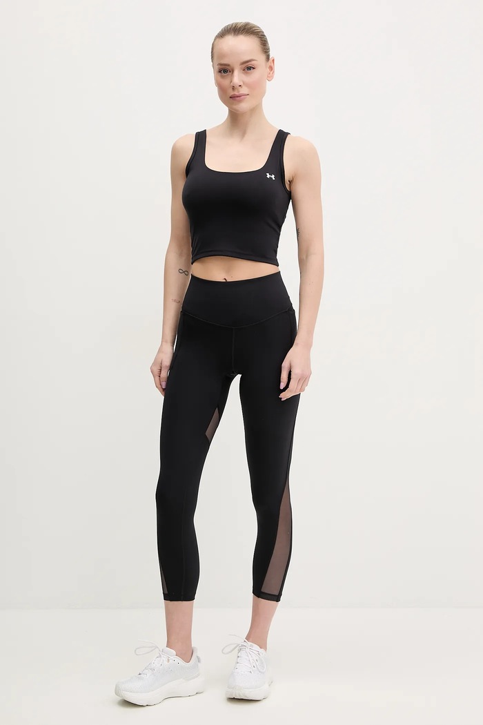 Under Armour crop top damski 6007656 czarny SS26