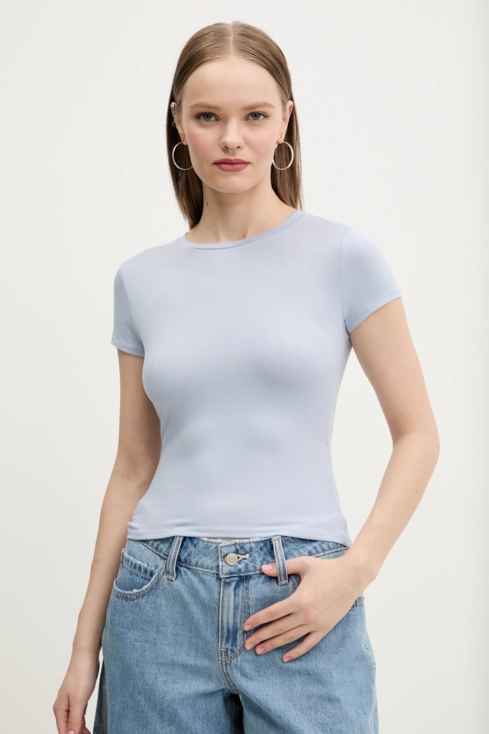 Tričko Hollister Co. slim modrá KI339.5044.210