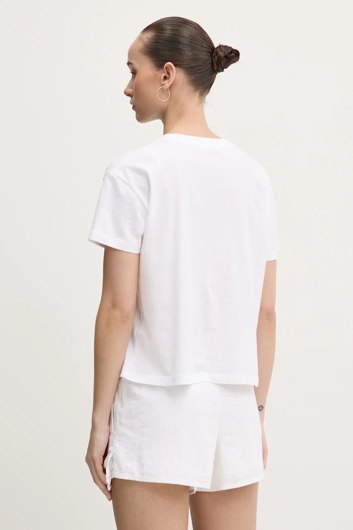 Odzież Hollister Co. t-shirt bawełniany KI357.5000.100 biały