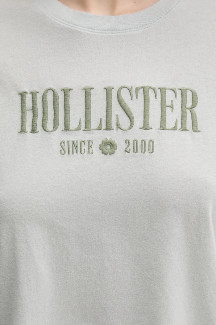 Bavlnené tričko Hollister Co. KI357.5000.210 sivá
