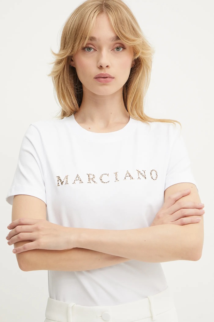 Marciano by Guess t-shirt CANDY z elastanem biały 5GGI00.6008A