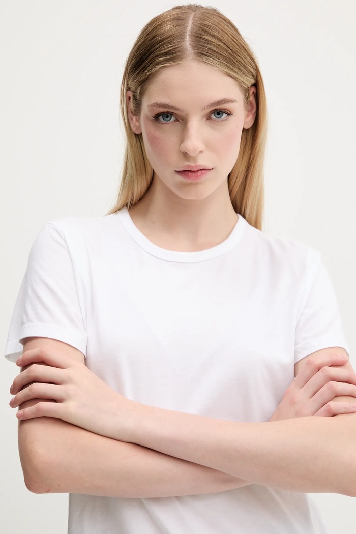 Abercrombie & Fitch pamut póló fehér KI139.5231.100