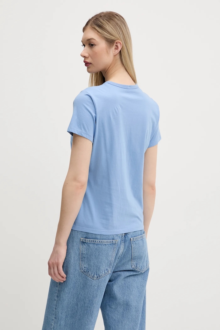 Дрехи Памучна тениска Abercrombie & Fitch KI139.5231.241 син