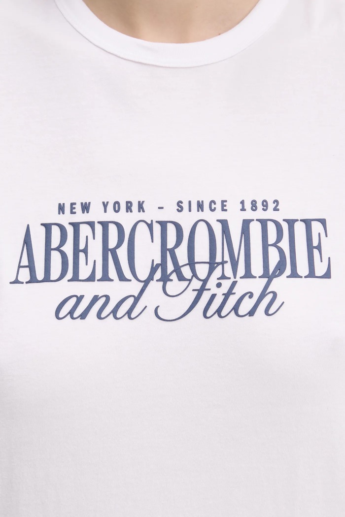 Bavlnené tričko Abercrombie & Fitch KI185.5058.100 biela