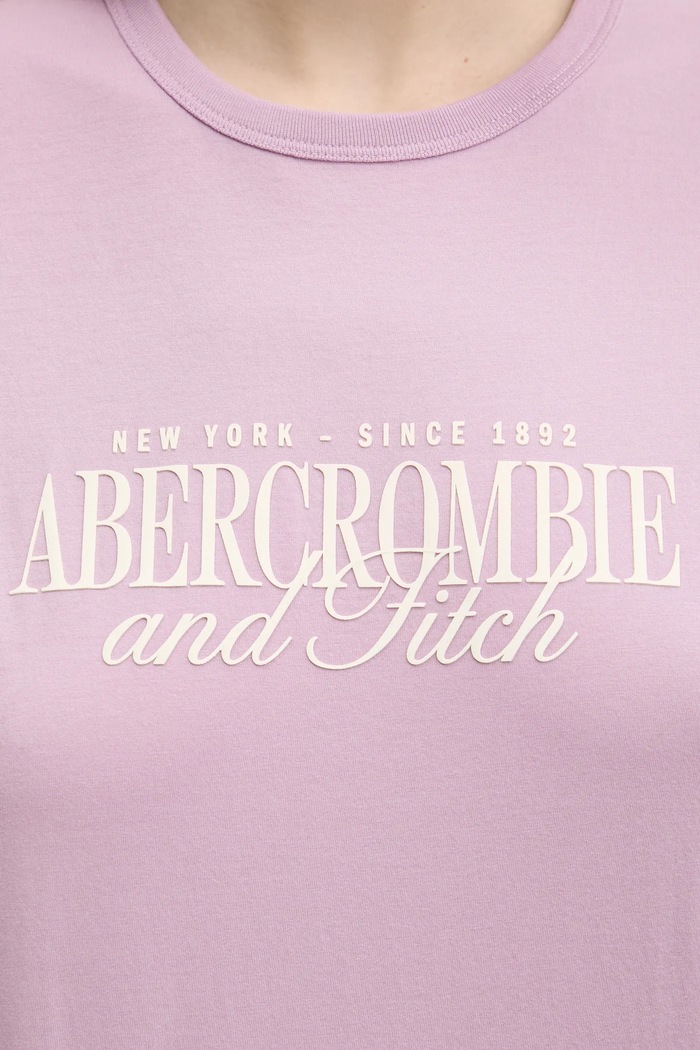 Bavlnené tričko Abercrombie & Fitch KI185.5058.665 fialová