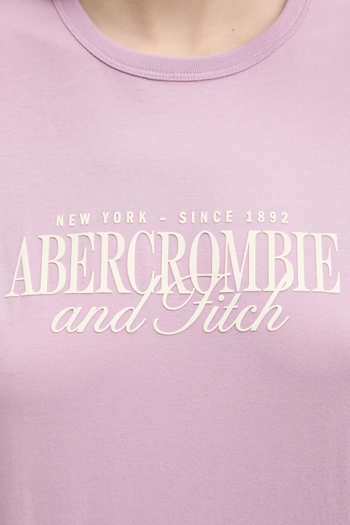 Bavlnené tričko Abercrombie & Fitch KI185.5058.665 fialová