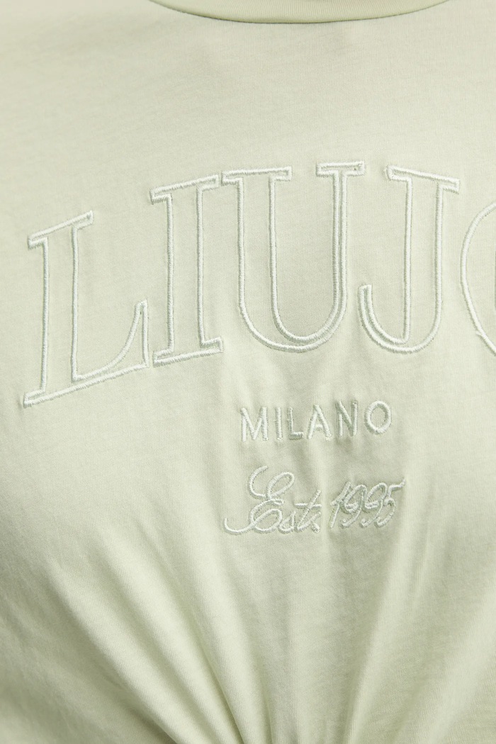 Памучна тениска Liu Jo WA5001.JS923 зелен