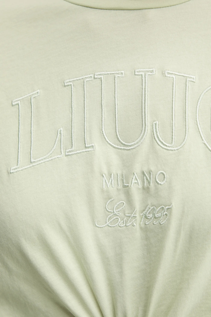 Памучна тениска Liu Jo WA5001.JS923 зелен