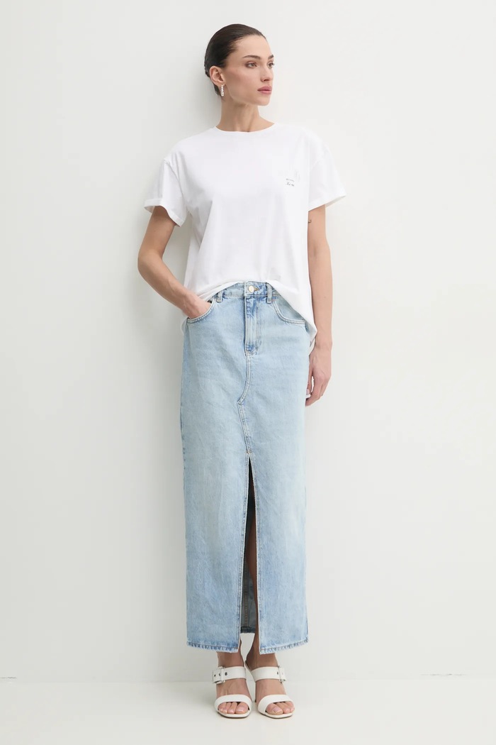 Liu Jo t-shirt bawełniany WA5144.JS923 biały SS25