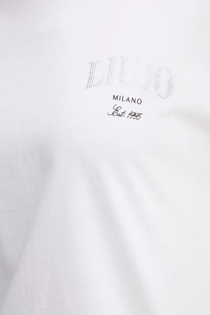 Liu Jo t-shirt bawełniany WA5144.JS923 biały