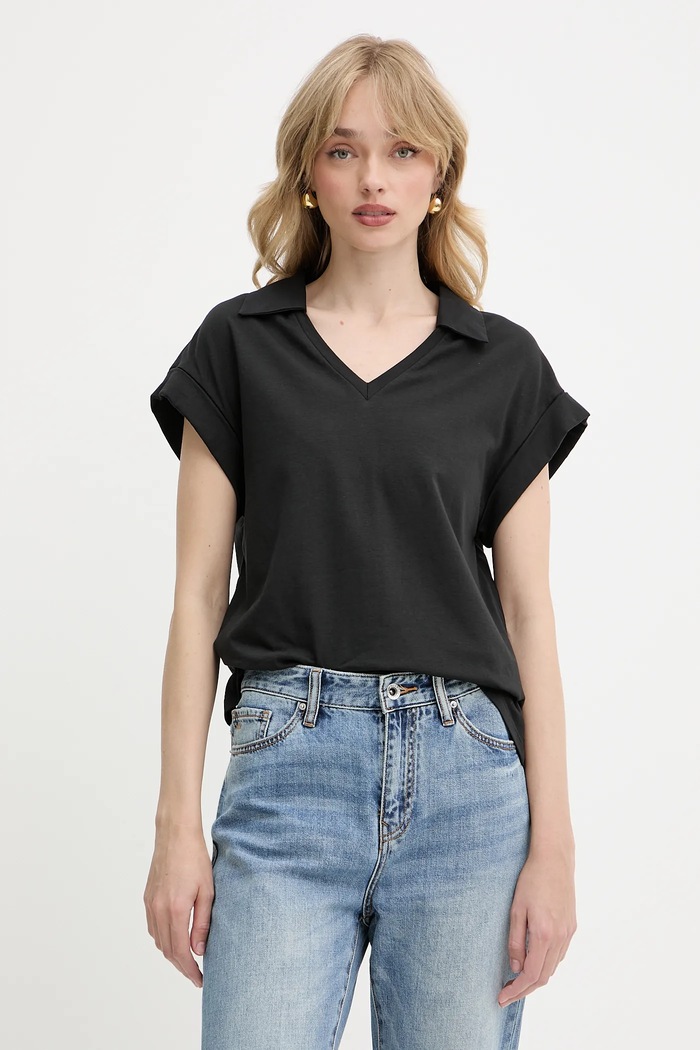 Liu Jo tricou din bumbac negru WA5167.T4853