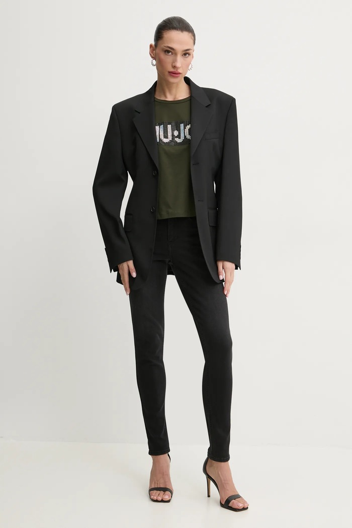 Liu Jo tricou din bumbac VA5151.JS923 verde SS25