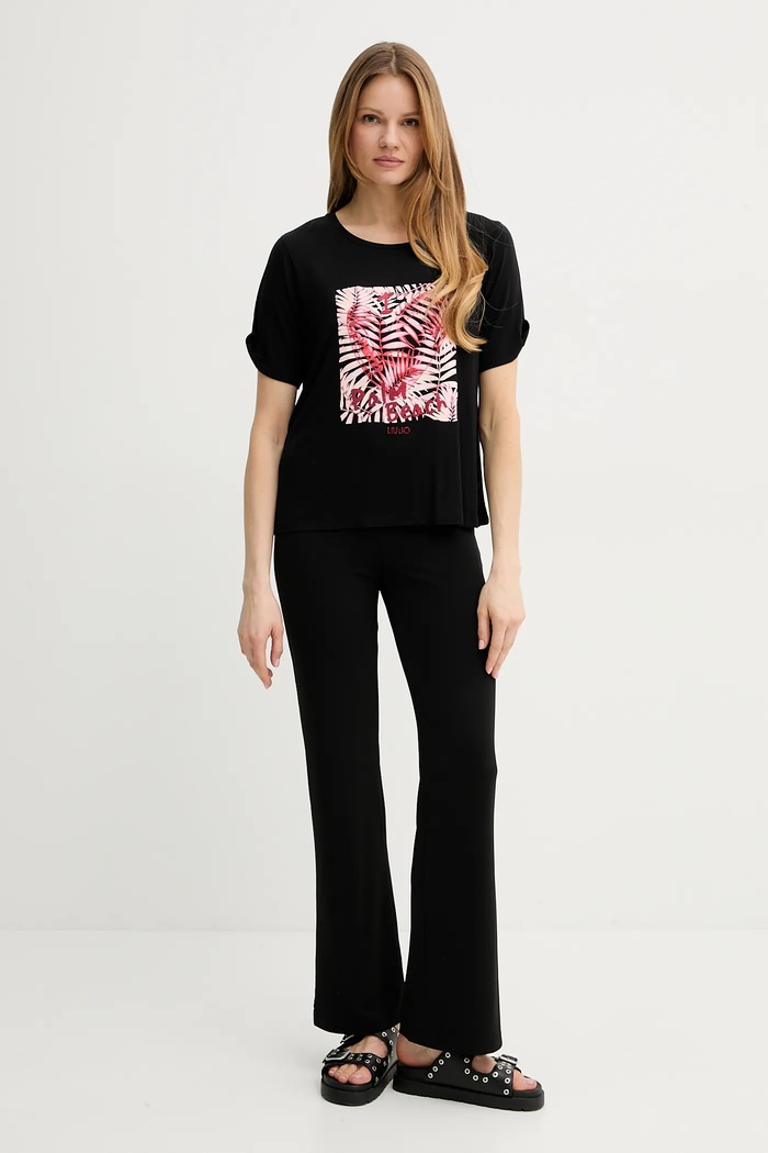 Liu Jo t-shirt VA5155.JS360 fekete SS25