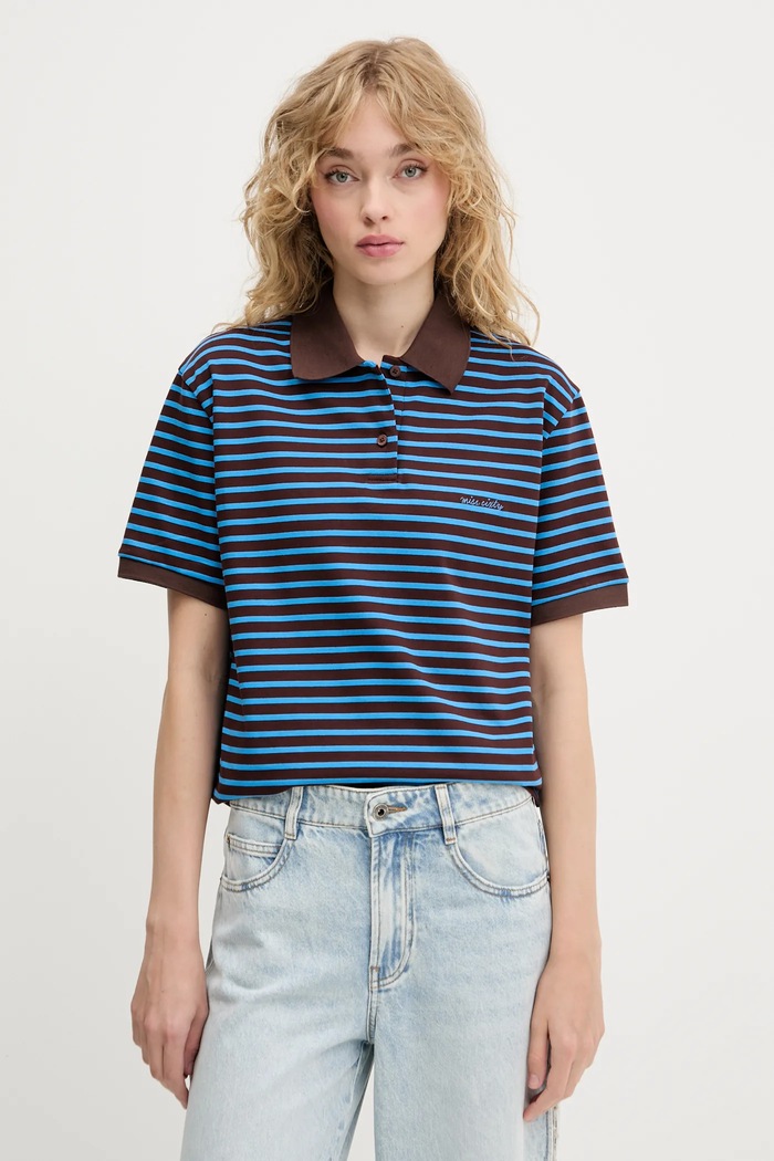 Miss Sixty Polo de bumbac albastru 6S2SJ0590J