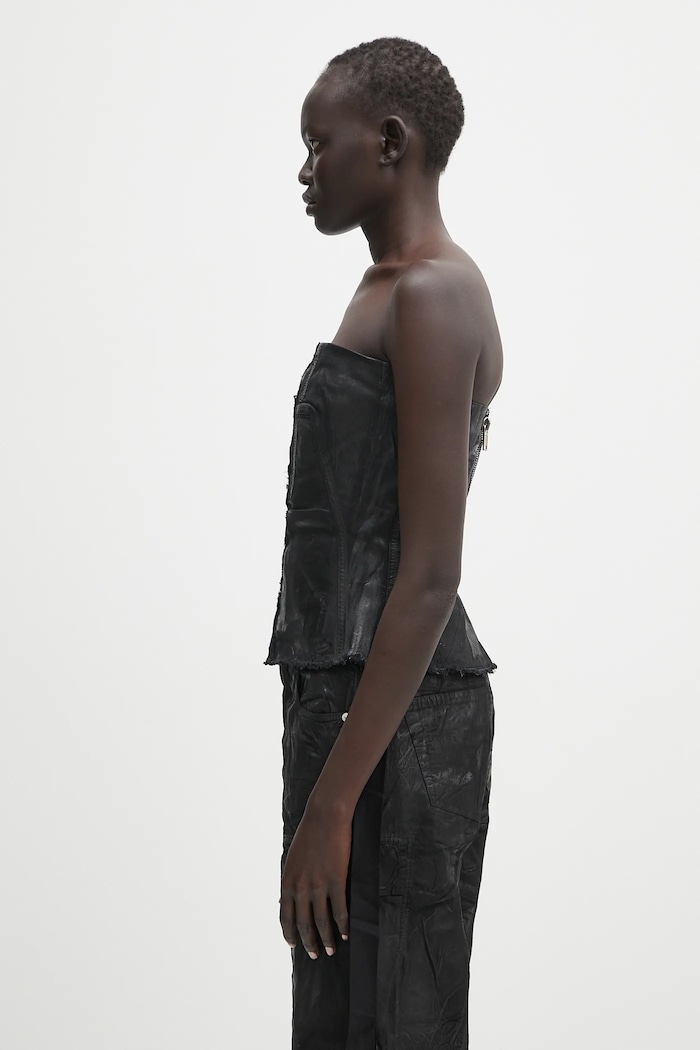Top Rick Owens DRKSHDW Bustier Top DS01E3127.SCF crna SS25