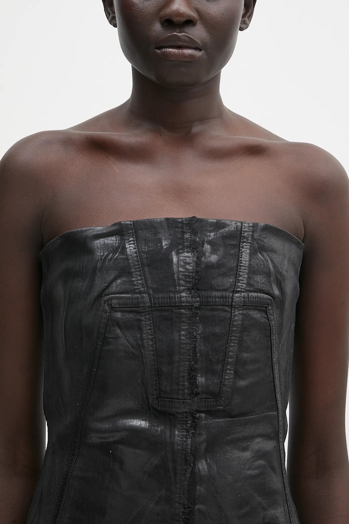 Top Rick Owens DRKSHDW Bustier Top crna DS01E3127.SCF