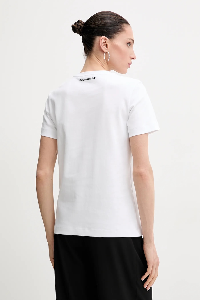Îmbrăcăminte Karl Lagerfeld tricou din bumbac A2W17103 alb